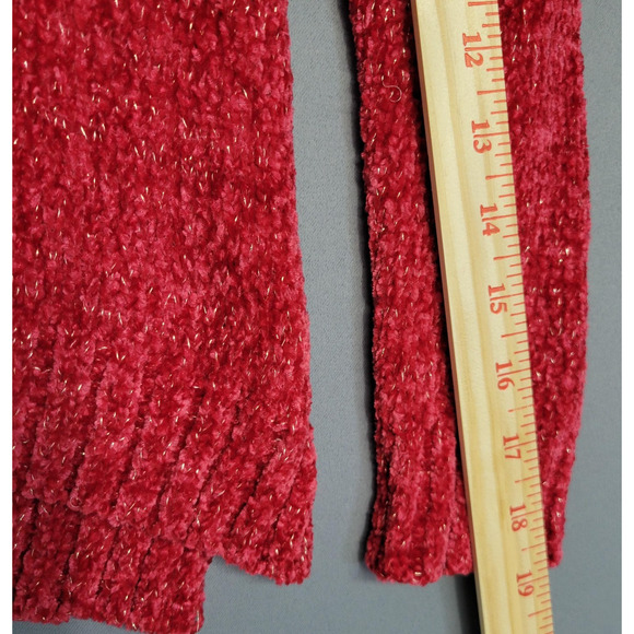 btween Sweater Girls Sz 7 Red Sequin Unicorn Pullover Holiday Sparkle Christmas - Picture 5 of 11